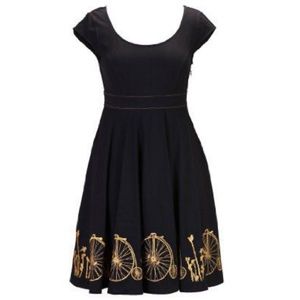 Eshakti black and gold bicycle dress 1x